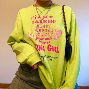 Lime Green Indie Sweatshirt